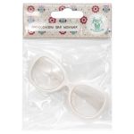 Очки для куклы со стеклом, пластик, 8,5 см, 1шт, белый