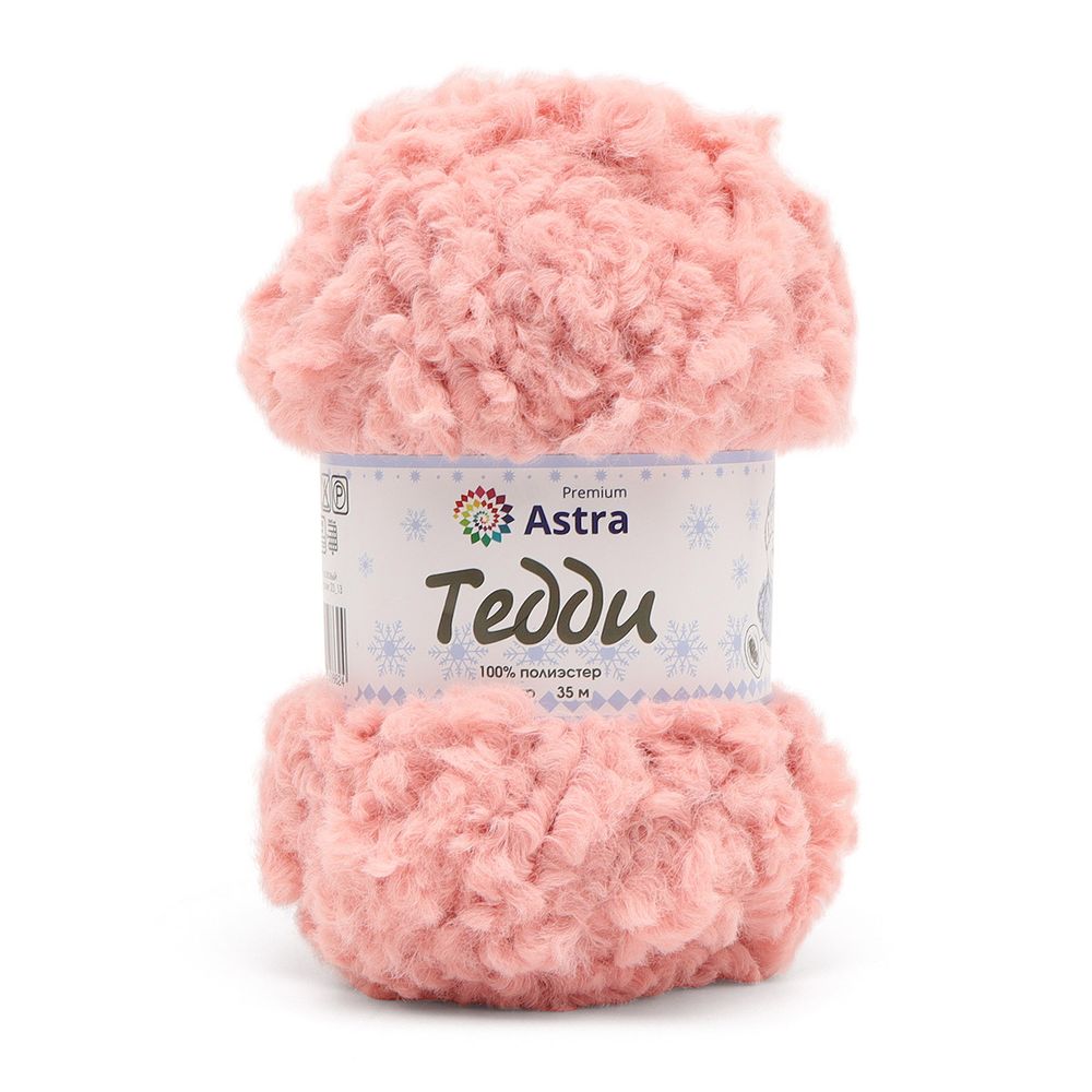 Пряжа Astra Premium (Астра Премиум) Тедди букле / уп.1 мот. по 150 г, 35 м, 06 розовый