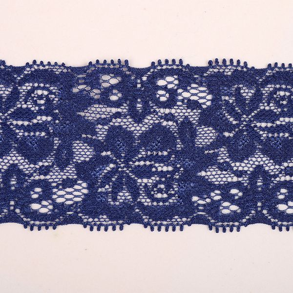 Кружево эластичное (стрейч) 55 мм, 238, цв.03 т.синий уп. 25 м, Kruzhevo