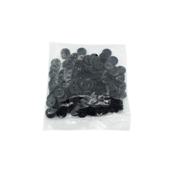 Пуговицы 2 прокола 18L, 11 мм, (black (черный)), CB-M-10, 144 шт