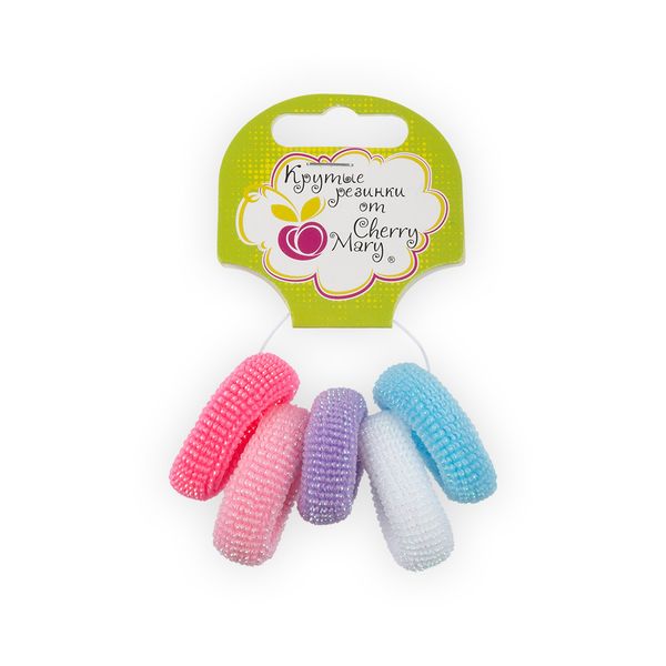 Набор резинок для волос R6003, 25 шт, №01 ассорти, Cherry Mary R6003