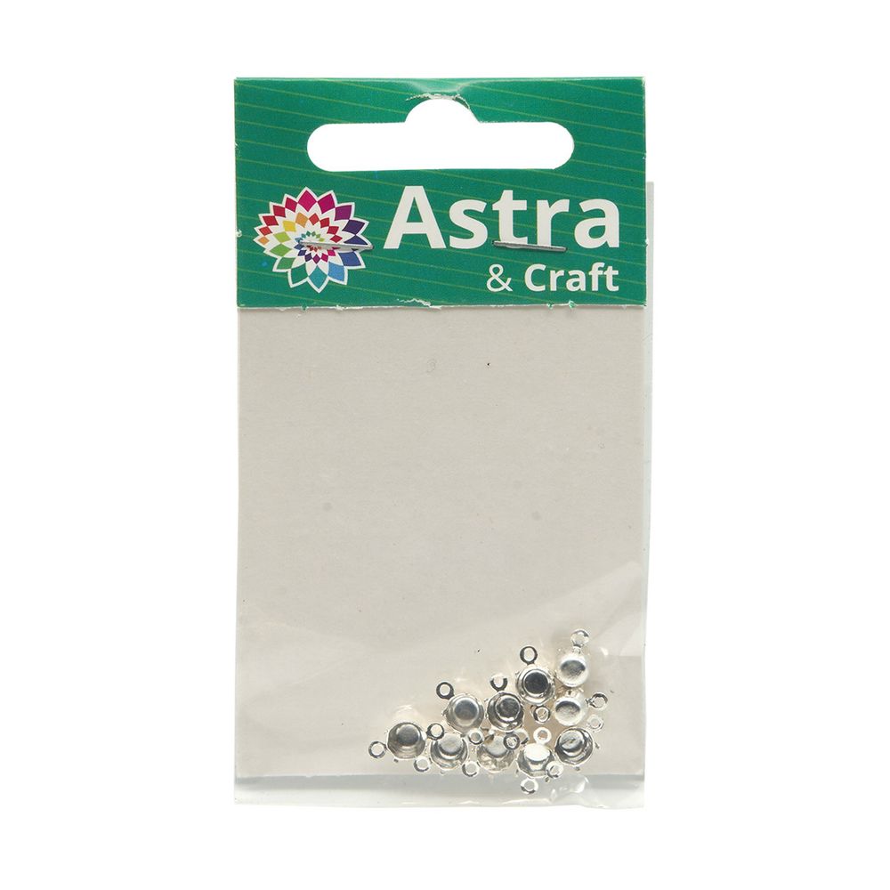 Цап для стразов пришивной, 5 мм, 10 шт/упак, Astra&Craft (серебро) 4AR2046