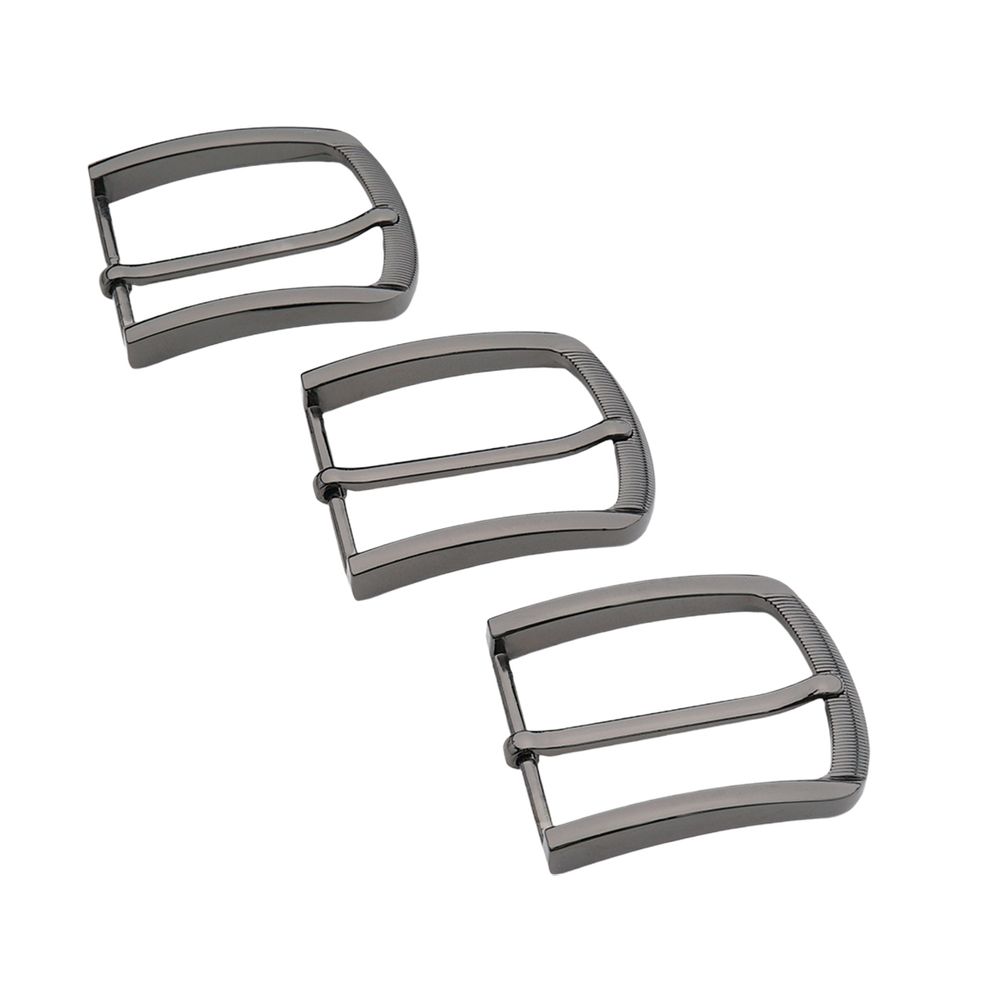 Пряжка ременная металл 35 мм (Nickel) MR81, 3 шт