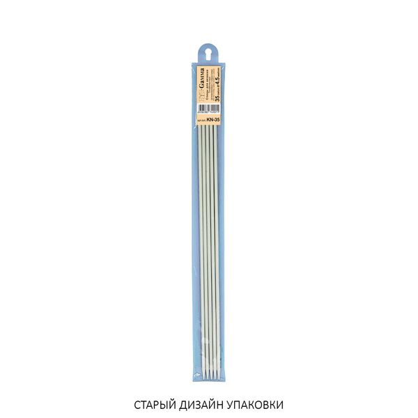 Спицы чулочные металл ⌀4.5 мм, 35 см, с покрытием, Gamma KN-35