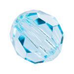 Бусины стекло ⌀6 мм, 12 шт, голубой/aqua Bo, Preciosa 451-19-602