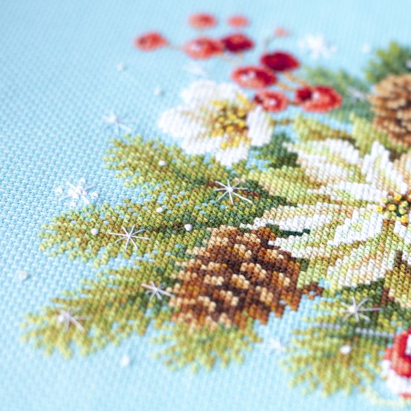 Набор для вышивания нитками Чудесная игла, С Рождеством, 17х22 см