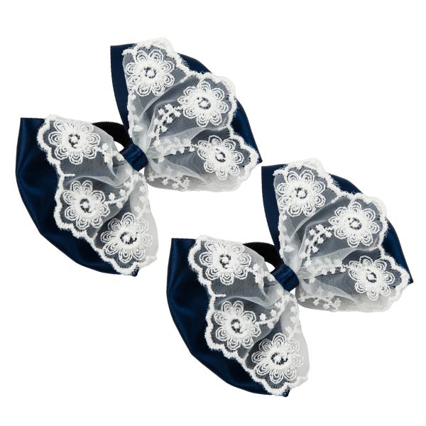 Набор резинок для волос 10 шт (5х2 шт), №02 синий-белый, Cherry Mary DR07082