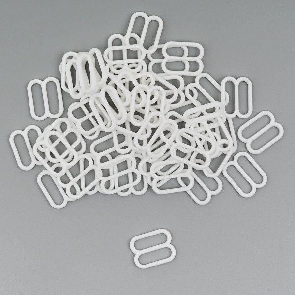 Рамки-регуляторы для бюстгальтера пластик 12.0 мм, 50 шт, белый