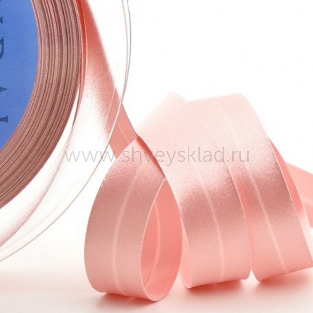 Бейка косая атласная 30 мм, 25 метров, 52 дымчатая роза, Safisa (Spiral) /TOS/