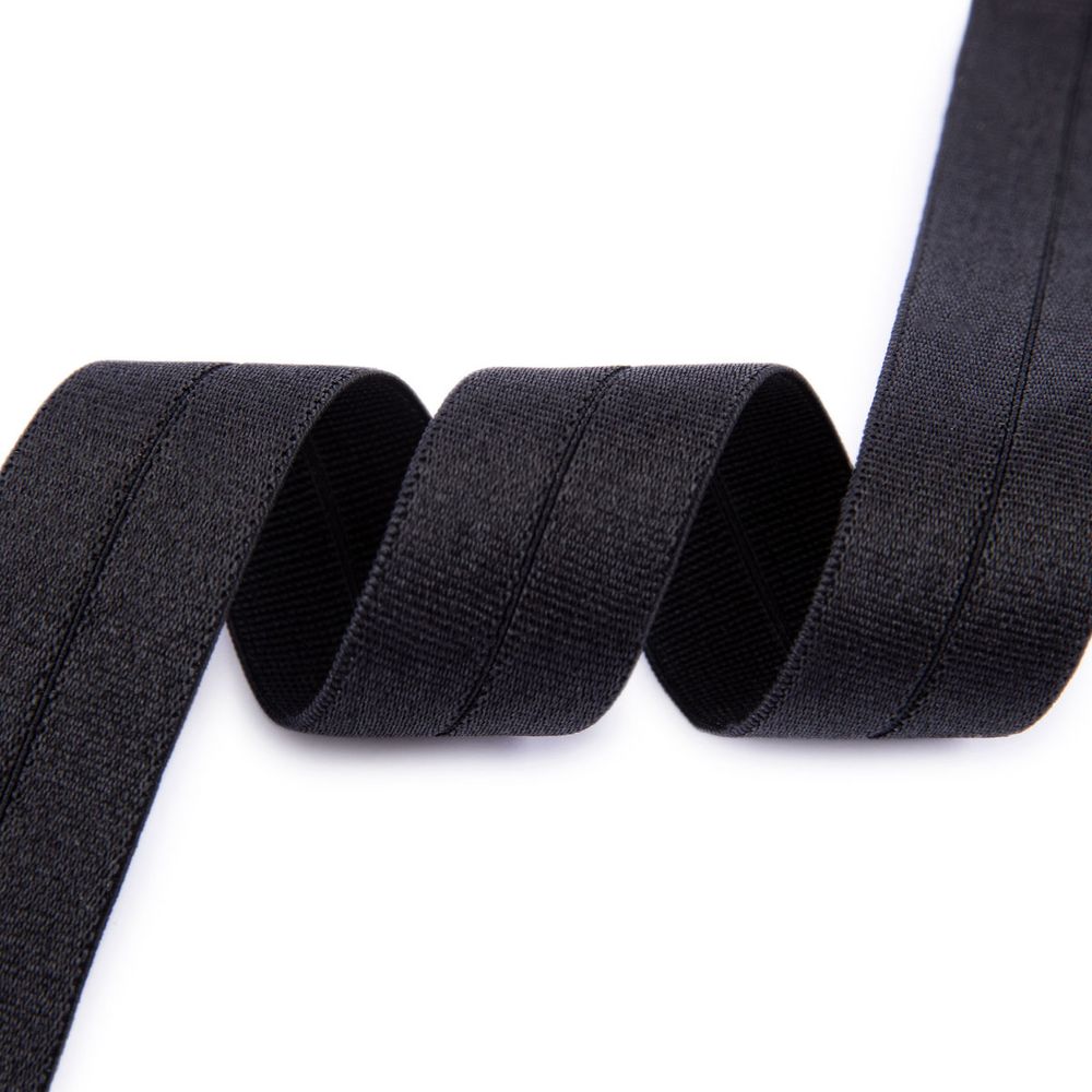 Резинка бельевая (окантовочная) блестящая 25.0 мм / 25 метров, 039 черный, Torioni GET-153PT