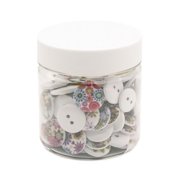 Украшения декоративные пуговицы деревянные Цветочки-лепесточки №6, 15-18 мм, 100 шт