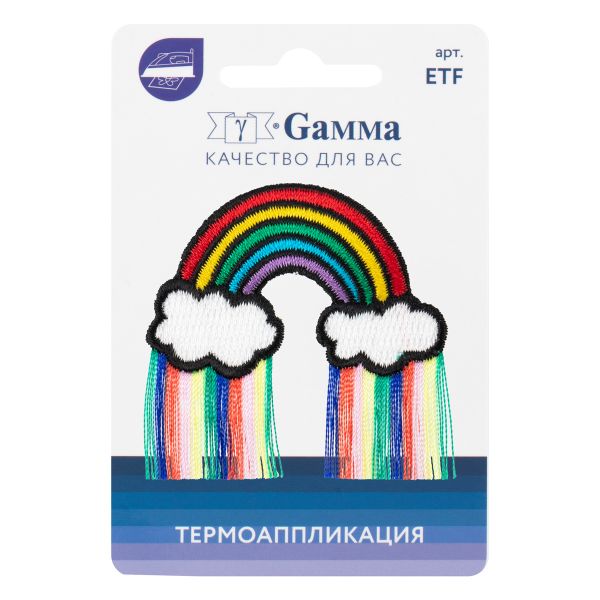 Термоаппликация № 03, 1 шт, 01-361 Радуга 5х5 см, Gamma, ETF
