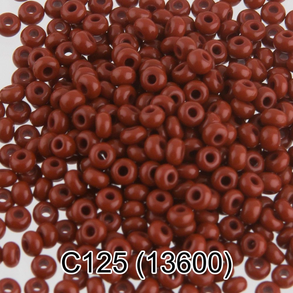 Бисер Gamma 10/0 (2.3 мм), 150 г (10х5 г), C125 коричневый, 13600, круглый 3