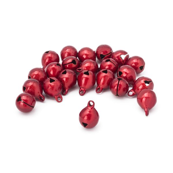 Бубенчики жемчужные 10 мм, 20 шт, Astra&Craft, QYB-003 красный