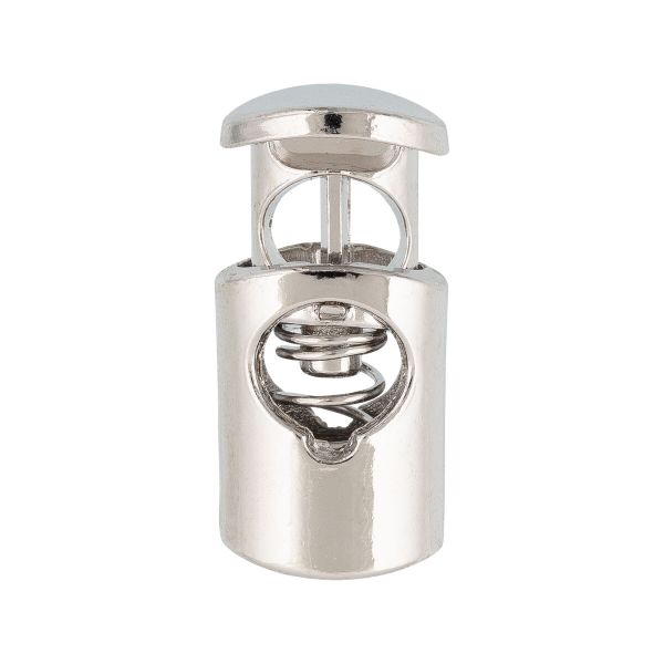 Фиксатор (зажим) для шнура металл 1 отв, ⌀3.2 мм, 12 шт, №04 никель, Micron GB 2011