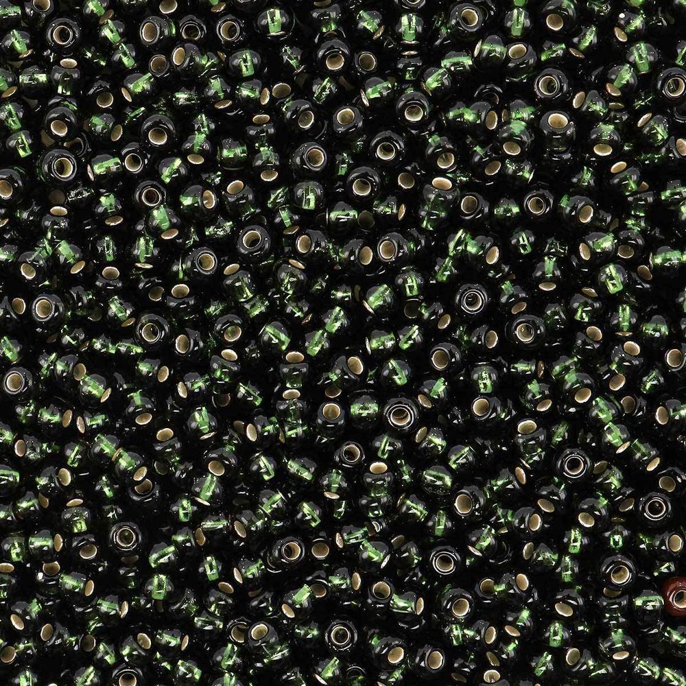 Бисер Preciosa прозрачный с серебр.центром 10/0 (2.3 мм), круг.отв., 50г, (57290)