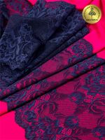 Кружево бельевое эластичное 180 мм / 3 м, TBY.L838, цв.06 т.синий, Kruzhevo