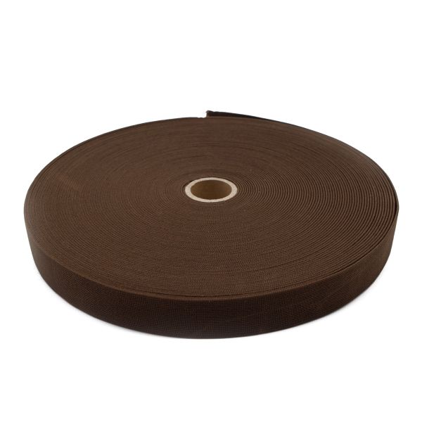 Резинка вязаная 25.0 мм / 25 метров, т.коричневый