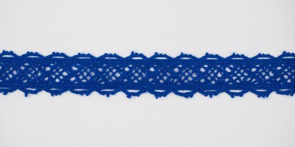 Кружево вязаное (тесьма) 20 мм, цв.индиго, Alfa, 25 метров, AF-145-052