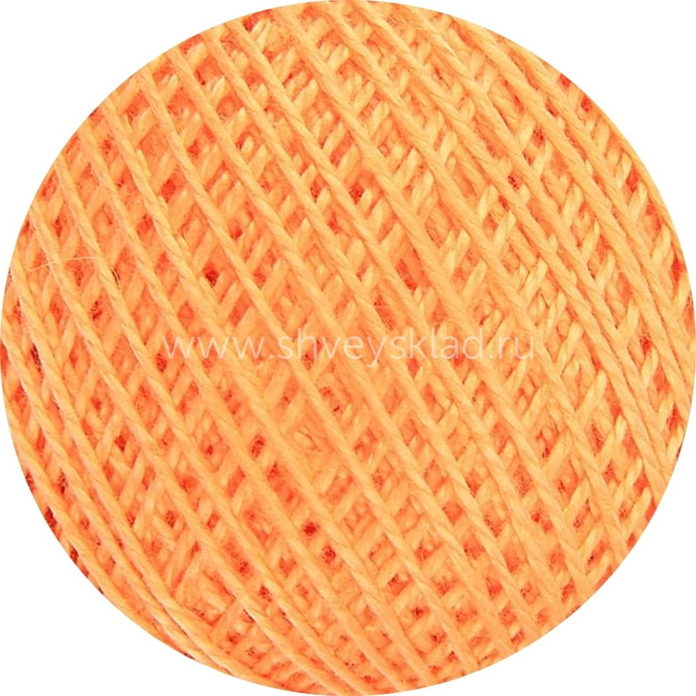 Пряжа ПНК им.Кирова Ирис / уп.20 мот. по 25 г, 150м, 0604 светло-оранжевый