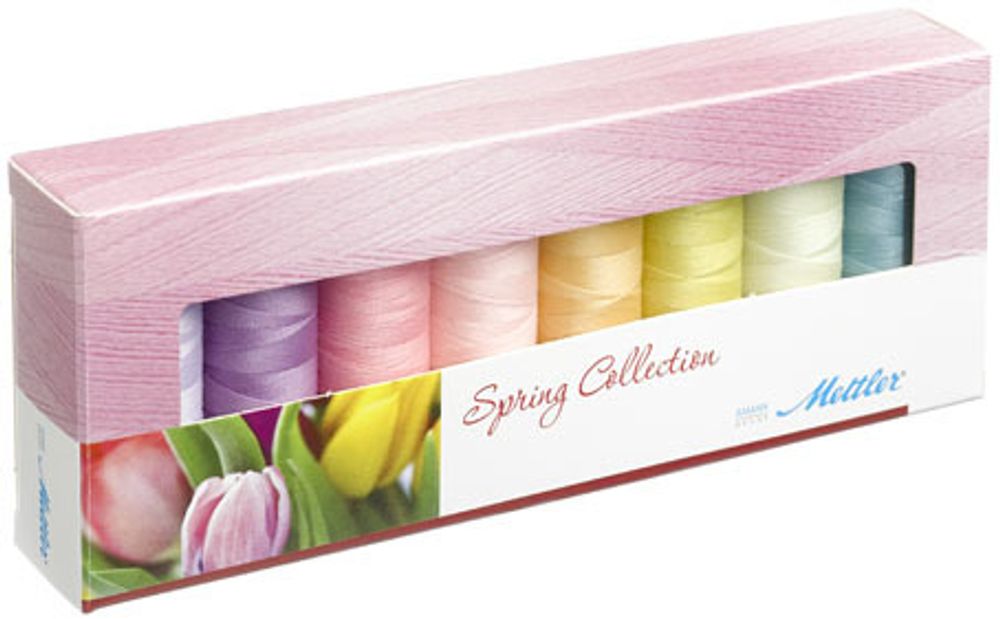 Швейные нитки (набор) Seralon &quot;Оттенки Весны&quot; в подарочной упаковке, 8 катушек, 1 упак