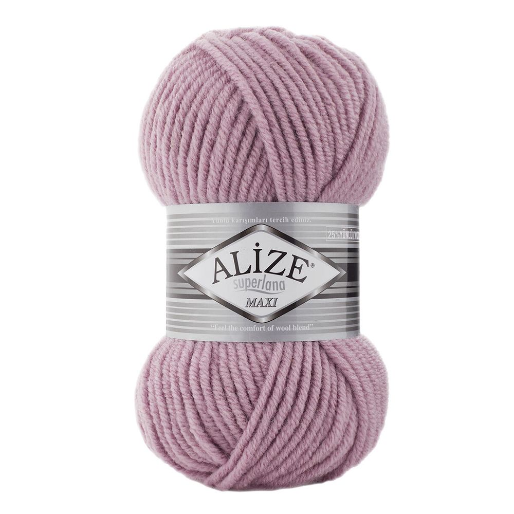 Пряжа Alize (Ализе) Superlana Maxi / уп.5 мот. по 100 г, 100 м, 505 пепельно-сиреневый, 364131-139