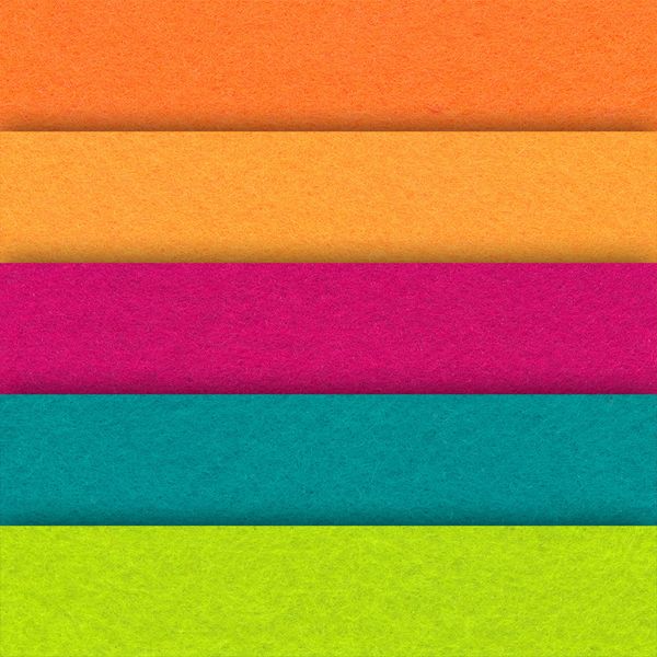 Фетр листовой 1.0 мм, 20х30 см, 5 шт, ассорти 2, Blitz FKC10-20/30