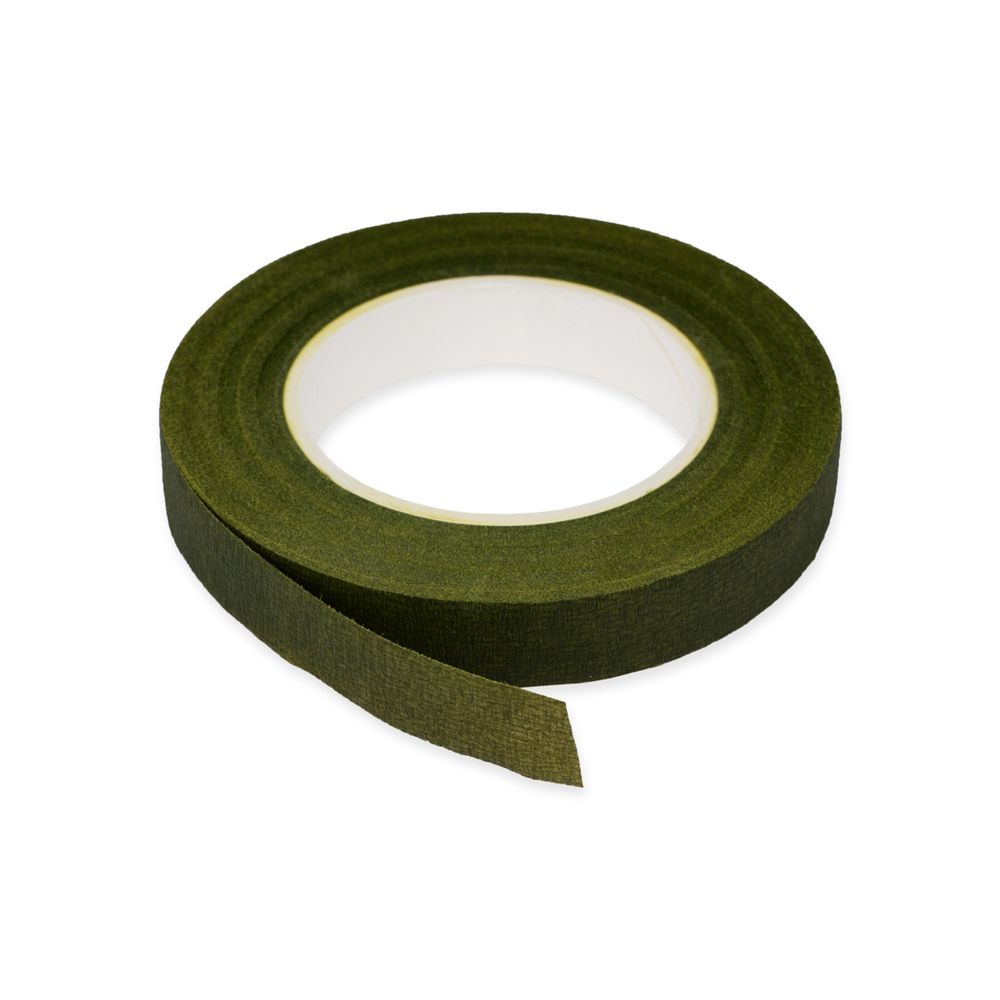 Флористическая лента 12 мм, 12 шт, 27.4 м, 04 гр. зеленый, Blumentag FLTN