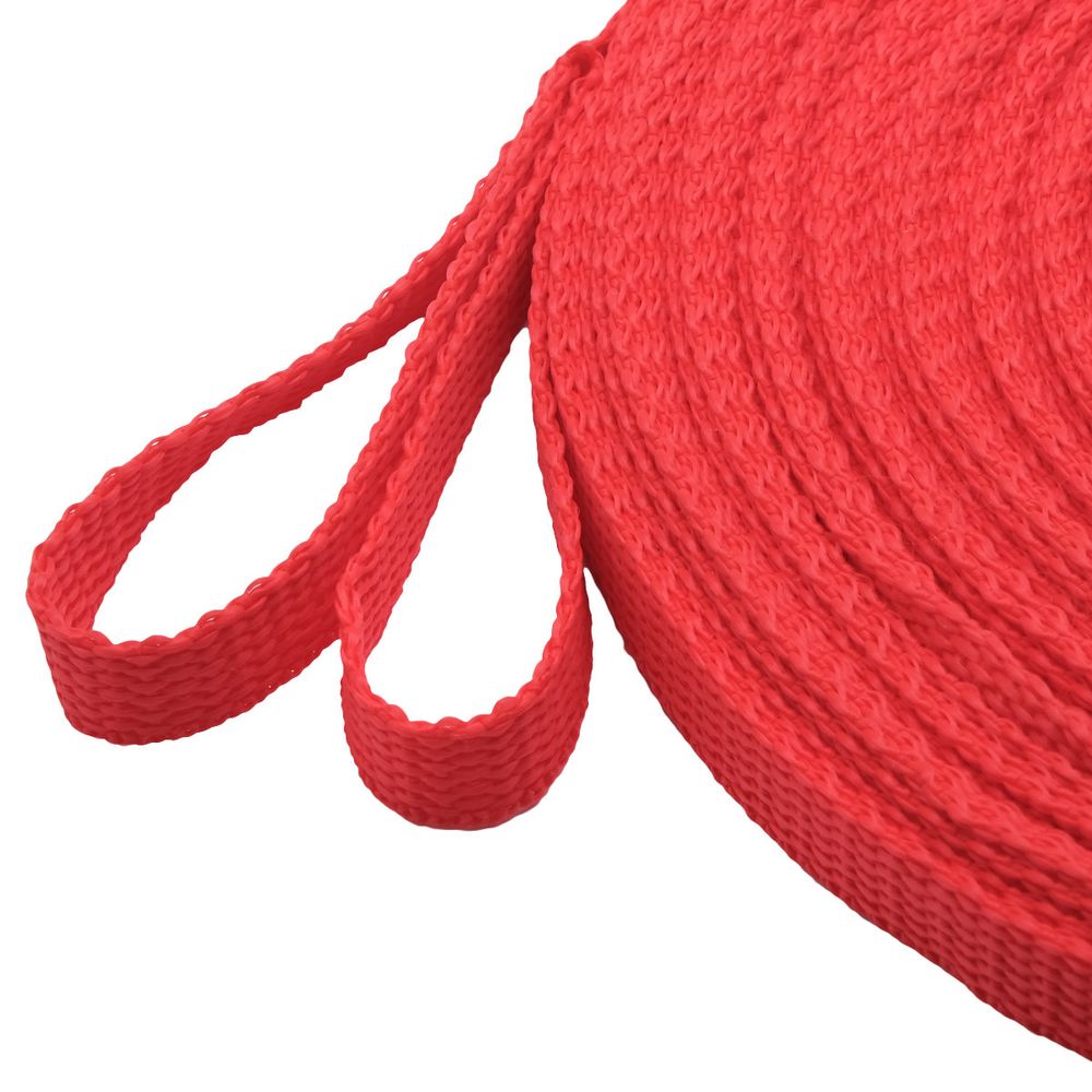 Стропа (ременная лента) 10 мм / 25 метров, толщ. 1.0 мм, [5.5 г/пог.м], 100% п/п, 10-1 красный