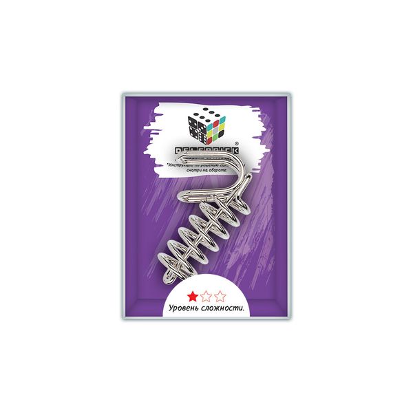 Головоломка металлическая, 1 шт, Пружинка 2 элемента, Delfbrick DLM-07