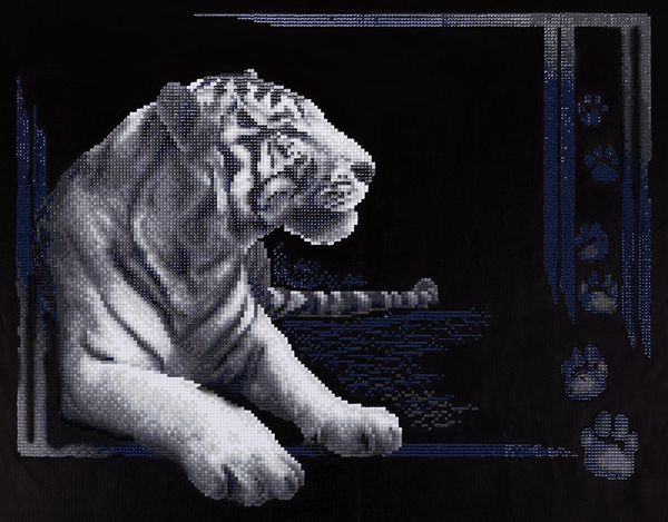 Алмазная (кристальная) мозаика Фрея, Тигр, 38х48 см