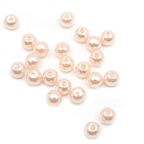 Бусины пластик (жемчуг) ⌀6 мм, 25 г, Astra&Craft, 006 NL розовый