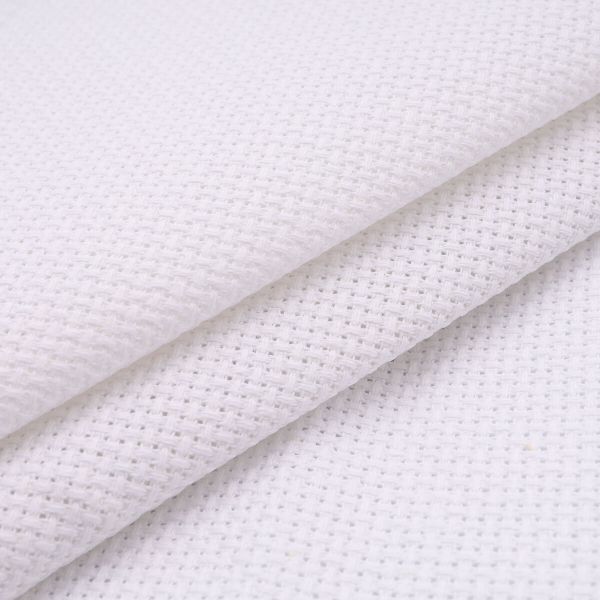 Канва для вышивания 14 ct, 150 см / 50 метров, категория B (средняя жесткость), белая, 624010-14C/T Bestex