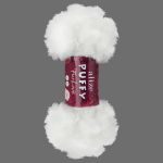 Пряжа Alize (Ализе) Puffy серия Нежный мех (Furlove) / уп.5 мот. по 100г, 6.3м, 55 белый