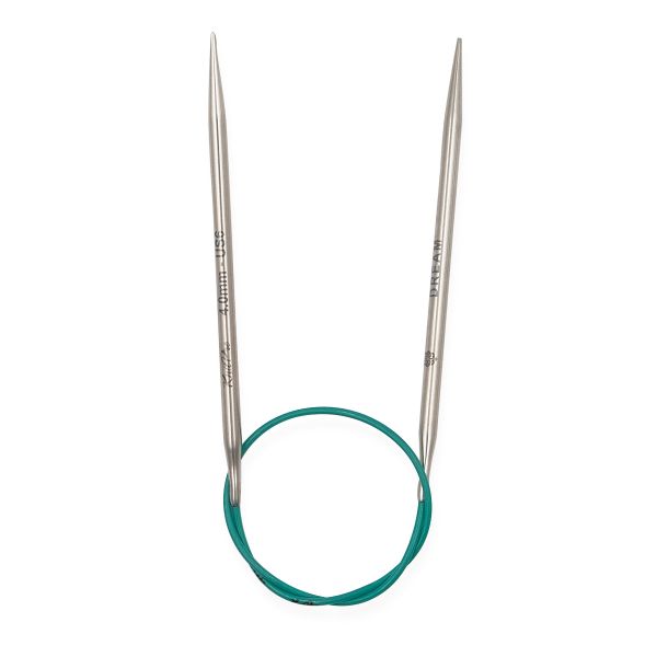 Спицы круговые KnitPro Mindful 4мм/40см, нержавеющая сталь, серебро, 36059