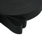 Стропа (ременная лента) 40 мм / 50 метров, толщ. 1.0 мм, [22 г/пог.м], 100% п/э, 0 черный