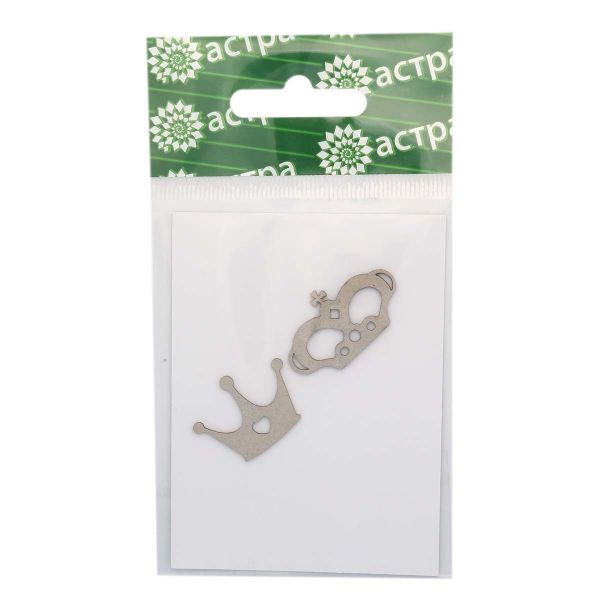 Заготовка из картона Корона, 30х17 мм, 2 шт, Астра