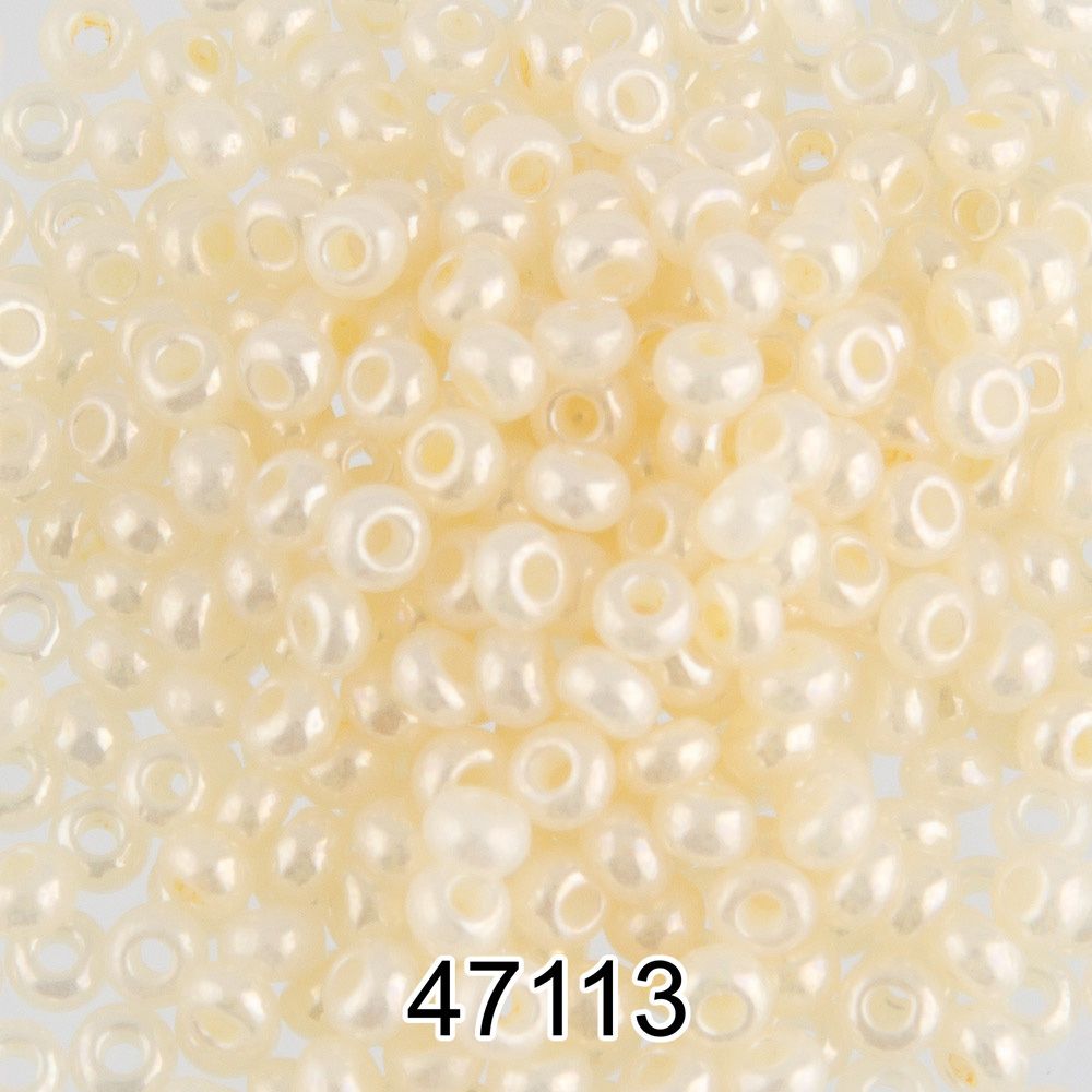 Бисер Preciosa 10/0 (2.3 мм), 500 г, 47113 (Ф142) кремовый