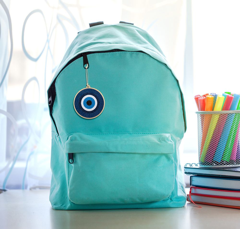 Алмазная (кристальная) мозаика Фрея, подвеска Глаз от сглаза, 8х8 см