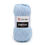 Пряжа YarnArt (ЯрнАрт) Jeans Plus / уп.5 мот. по 100 г, 160м, 75 голубой