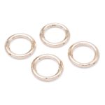 Кольцо литое металл in ⌀18 мм (25 мм внешн.), граненое (Gold золото), 4 шт, MB199