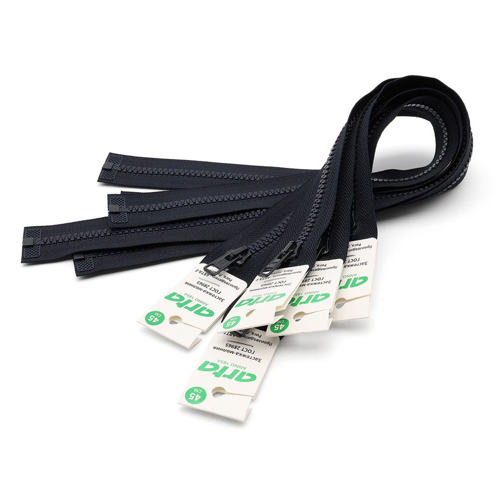 Молния трактор Arta Т6 (6 мм) 1 зам., разъем., 50 см, цв. 118 индиго, 5 шт