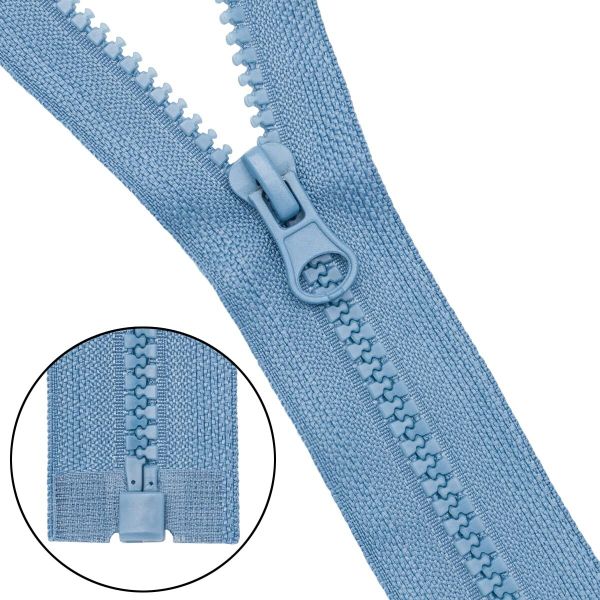 Молния трактор Т5 (5 мм) 1 зам., разъем., 75 см, 231 серо-голубой, 10 шт