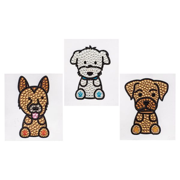 Набор аппликаций на клеевой основе Щеночки 2, 3шт, Cristal