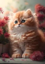 Пазл 500 элементов, Котёнок в цветочках, PZL-500/41, Фрея