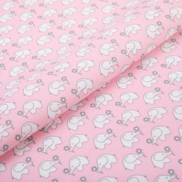 Ткань для пэчворка Peppy Молочные сны фланель, рулон 112 см / 5 метров, МС-23 розовый, Peppy