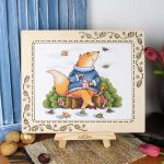 Набор для вышивания нитками МП Студия, Осенний релакс 18х19см