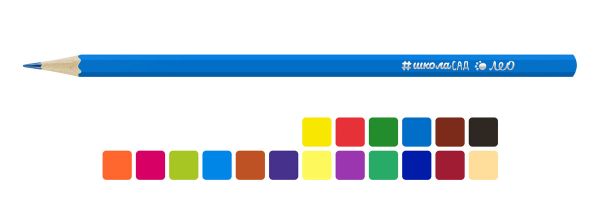 Набор цветных карандашей LSCP-18 заточенный 8х18 цв, Лео LSCP-18