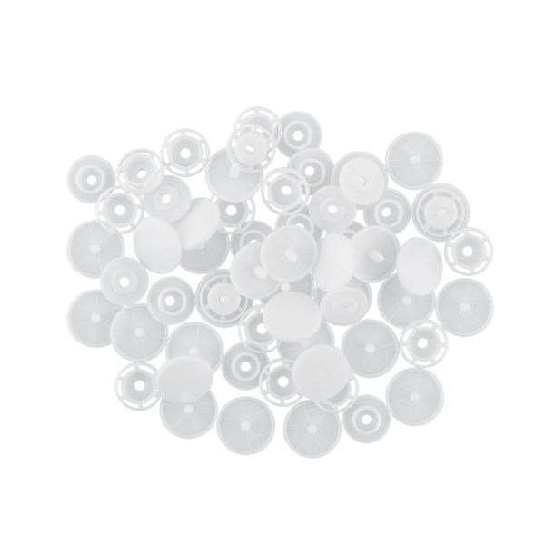 Кнопка рубашечная установочная пластик ⌀12 мм, 15 шт, 001 белый, Micron POM-12