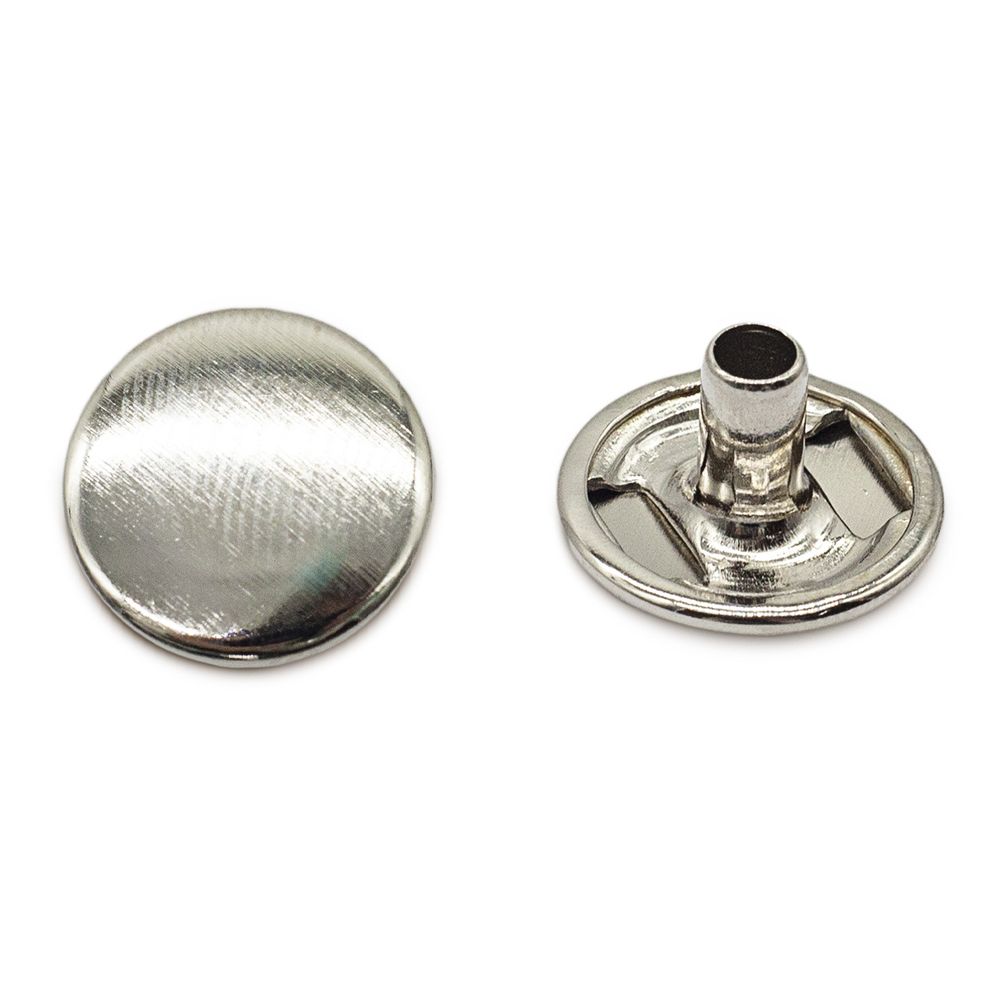 Часть кнопки Дельта (O-образная) ⌀15 мм (A-часть), 9/15 никель мет. кольц, 100 шт